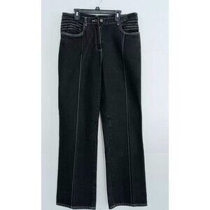 Retro Y2K Black High Rise Jean Women Sz 8 Rocky  Western Bill Blass Vintage Boho
